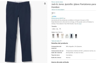 Jack & Jones Pantalón chino lino JPSTOLLIE por 7€