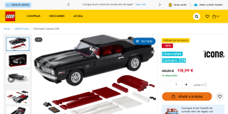 Lego Chevrolet Camaro Z28 por 118,99€