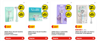 Gratis fashioncheque t.w.v. €10 bij aankoop van 2 actieproducten Gillette Venus bij Kruidvat