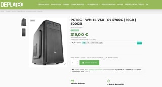 PC de sobremesa R7 5700G 16GB 500GB por 319€