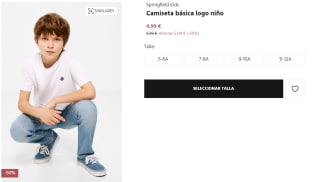 Camiseta básica logo para Peques Springfield por 4.99€