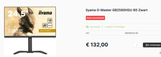 iiyama G-MASTER GB2590HSU-B5 computer monitor 62,2 cm (24.5") voor €132 bij Caps