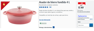 Asador de hierro fundido de 4 L por 17.49€