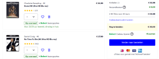 2 stuks 4k Ultra HD Blu-rays voor €30 bij Bol.com