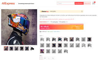 Capacete para motociclista - R$ 109,42
