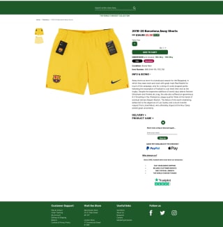 Shorts NIKE BARCELONA Away a tan solo 6,19€