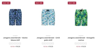 30% korting op alle badkleding voor jongens en meisjes bij Merkmeisjeskleding