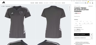 Camisa Feminina do Atlético Mineiro, modelo Adidas de Treino - R$ 99,99
