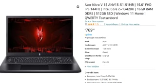 Acer Nitro V 15 ANV15-51-51MR voor €769 bij Amazon