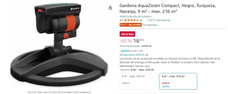 Aspersor Gardena AquaZoom Compact por 16,60€