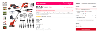 Débroussailleuse Électrique sans fil Outigo, Débroussailleuse à Gazon à 57,37€