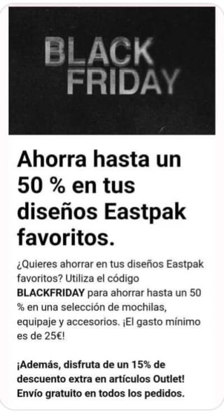 Hasta -50% de Descuento desde Eastpak.
