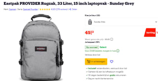 Rugzak Eastpak Provider Sunday Grey voor €45,13 bij Bol