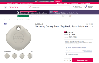 Samsung Galaxy SmartTag Basic Pack 1 Oatmeal por $5.990