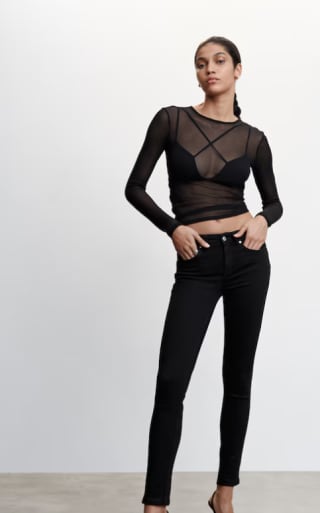 Skinny push-up jeans voor €2,99 in de mango Outlet