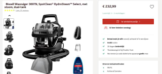 Bissell - SpotClean Hydrosteam Select: Krachtige Vlekverwijderaar met Stoomfunctie voor €232,99 bij Otto