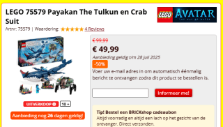 LEGO Avatar - Payakan the Tulkun & Crab Suit voor €49,99 bij Brickshop