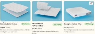 20% korting op bestsellers bij Cloudpillo