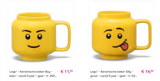 Verschillende Lego Mokken vanaf €11.99 bij Veepee
