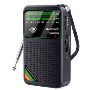 Radio FM AM SW portátil con altavoz y batería recargable por 7,09€