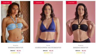 3 slips of bh's voor €10 bij Sapph