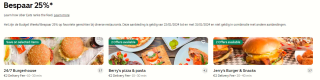 Bespaar 25% op gerechten bij diverse restaurants bij UberEats