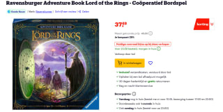 Ravensburger Adventure Book Lord of the Rings - Coöperatief Bordspel voor €37,49 bij Bol