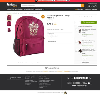 Mochila Gryffindor Harry Potter por solo 8,76€