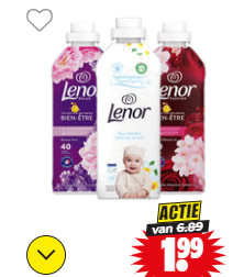 Lenor wasverzachter voor €1,99 bij Dirk