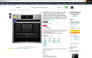Horno AEG BES331111M Multifunción 72 L,9 funciones por solo 220,41€