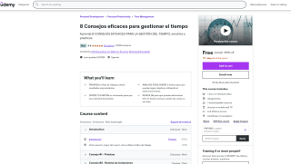8 Consejos eficaces para gestionar el tiempo Gratis con Udemy