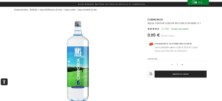 6 unidades Agua mineral Cabreiroa 2L por 2,85€