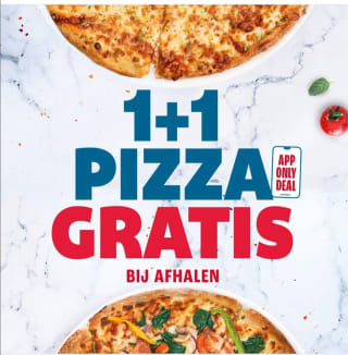 2e pizza gratis bij Dominos pizza..