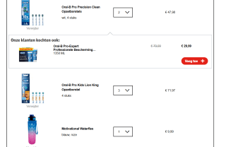 2+3 gratis op Oral-B opzetborstels + gratis Motivational Waterfles bij Kruidvat