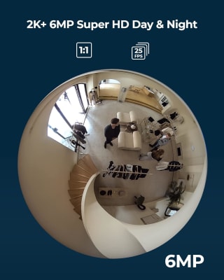 Reolink Fisheye PoE 6MP binnencamera met 360° panoramisch zicht voor €101,99 bij Amazon