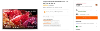 Televisor Sony Bravia XR-65X95KAEP 65" Mini LED UltraHD 4K HDR 10 por 1799€
