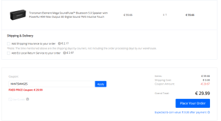 Altavoz 40W Tronsmart Element Mega SoundPulse por 29,99€