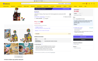 LEGO Disney Pixar casa Up 43217 set construcción 598 piezas por 31,23€