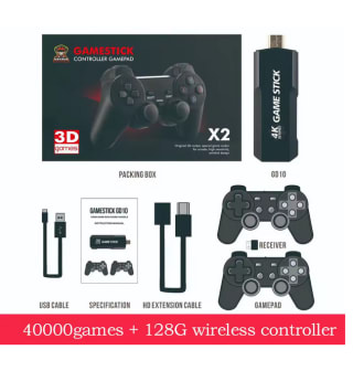 2 plus /GD10 Consola de videojuegos Retro con controlador inalámbrico de 2,4G, juegos clásicos 4K 40.000 juegos integrados por solo 15,96€