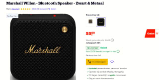 Marshall Willen - Bluetooth Speaker - Zwart & Metaal voor €55,69 bij Amazon