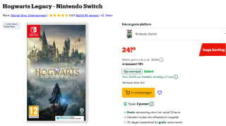 Hogwarts Legacy - Nintendo Switch voor €24,99 bij Bol.