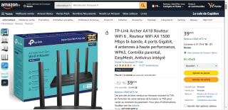 Routeur WiFi 6 TP-Link AX 1500 à 39,99€