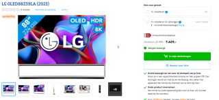 LG OLED88Z39LA 8K (2023) 88" voor €7.629 bij Coolblue