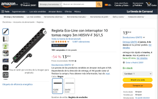 Regleta Brennenstuhl Eco-Line por 13,85€