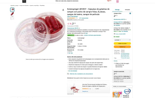 Eulenspiegel 405307 Cápsulas de gelatina de sangre con polvo de sangre falsa 8 piezas por 2,91€