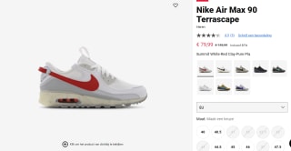 Nike Air Max Terrascape 90 'White Red Clay' voor €79,99 bij Foot Locker