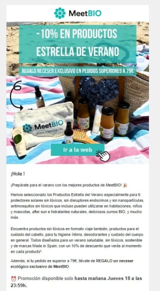 -10% dto extra y si tu pedido es superior a 79€, llévate de REGALO un neceser ecológico exclusivo de MeetBIO.