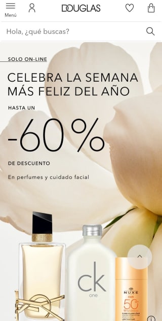 Hasta -60% Cuidado Facial y Perfume desde Douglas.