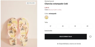Chanclas estampado Cobi paraMujer por 2.99€