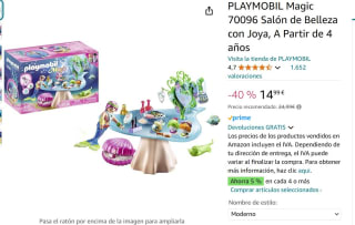 Set PLAYMOBIL Magic 70096 Salón de Belleza con Joya por14,99€